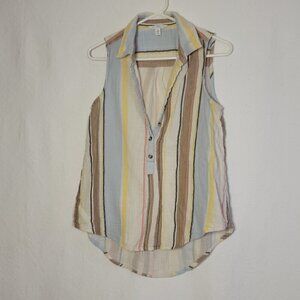 673. Time and Tru Sleeveless Top Multicolor Sz S (4-6)